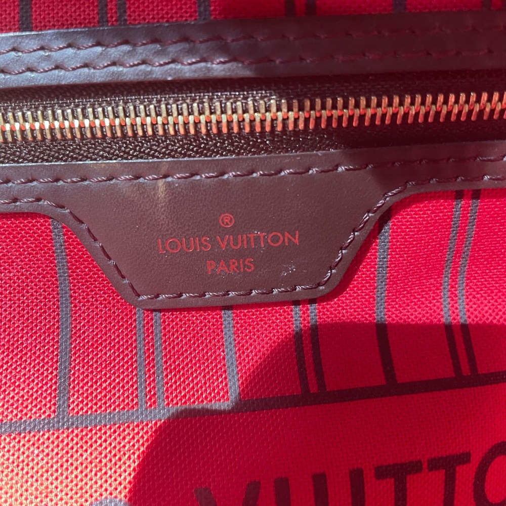 Louis Vuitton Damier GM Neverfull bag with matching pouch EUC - Picture 14 of 16